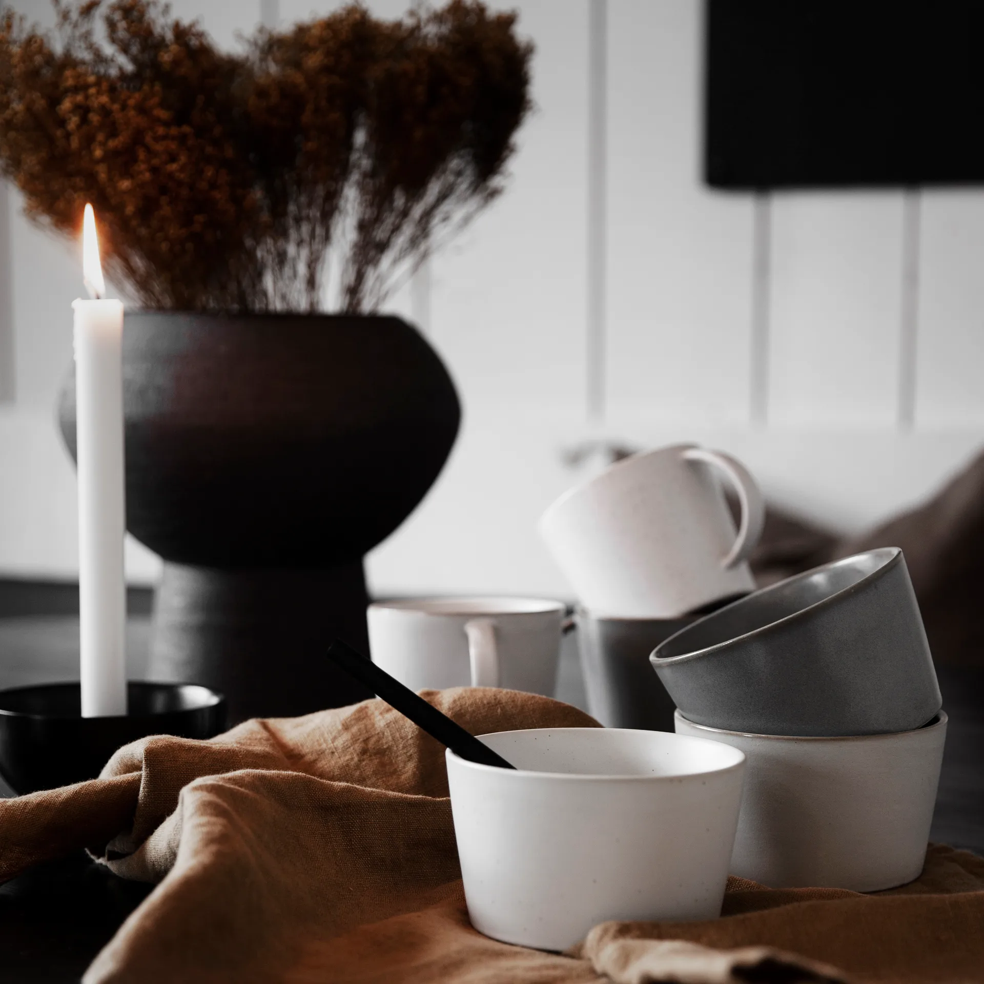 Bol Ernst Ø12 cm, blanco-puntos ERNST