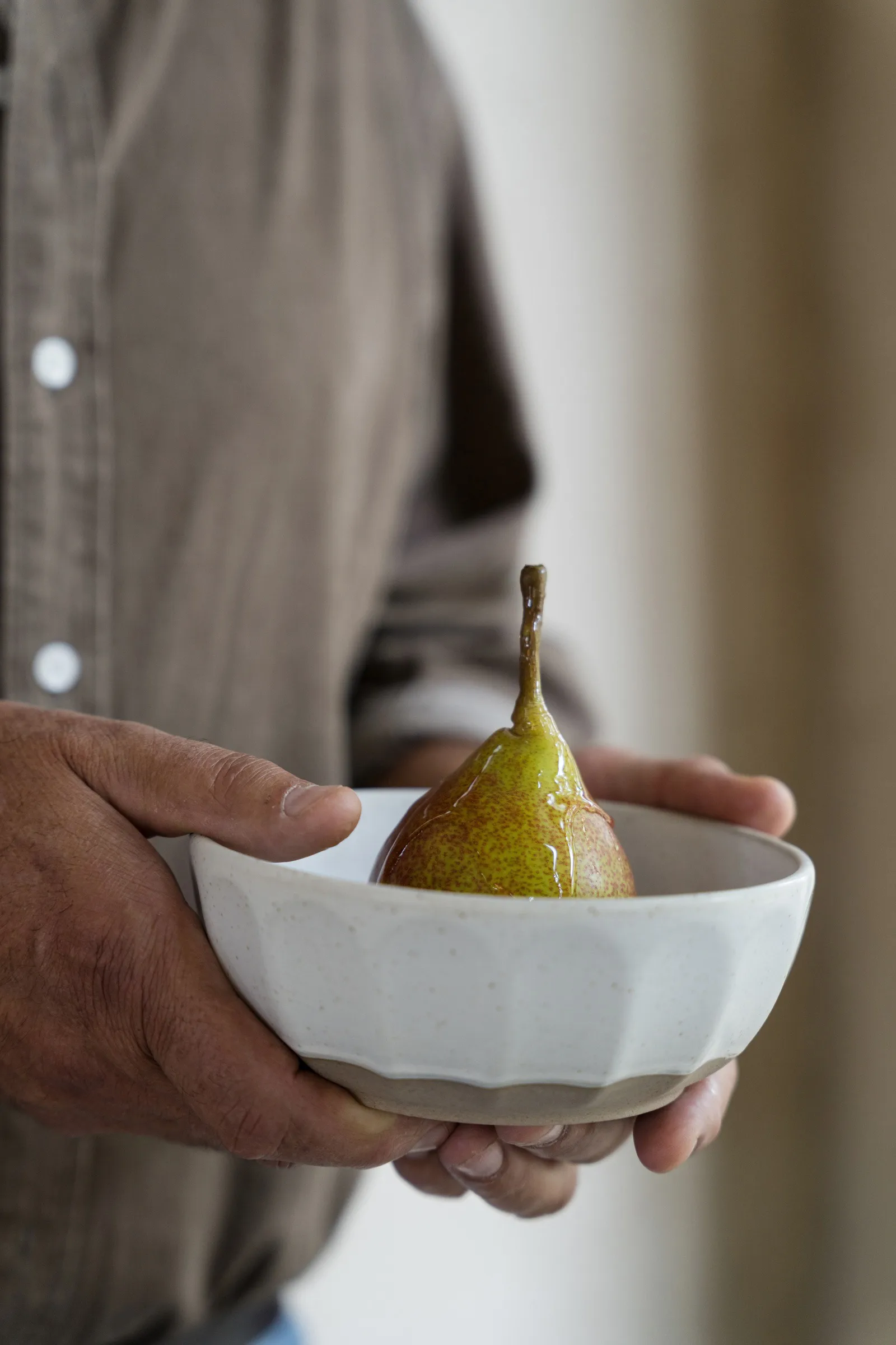 Bol Ernst de gres, Blanco-natural, Ø16 cm ERNST