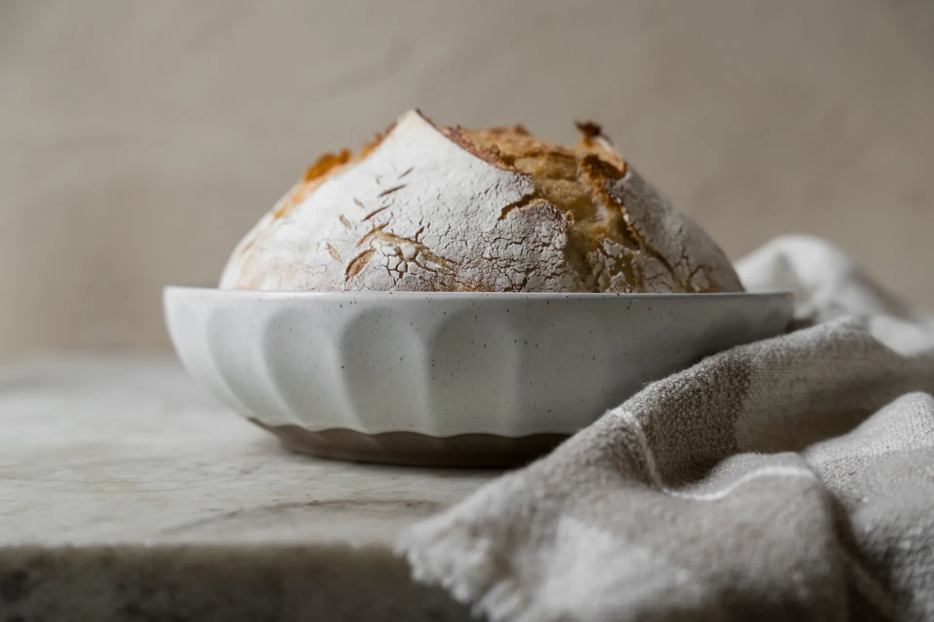 Bol Ernst de gres, Blanco-natural, Ø24 cm ERNST