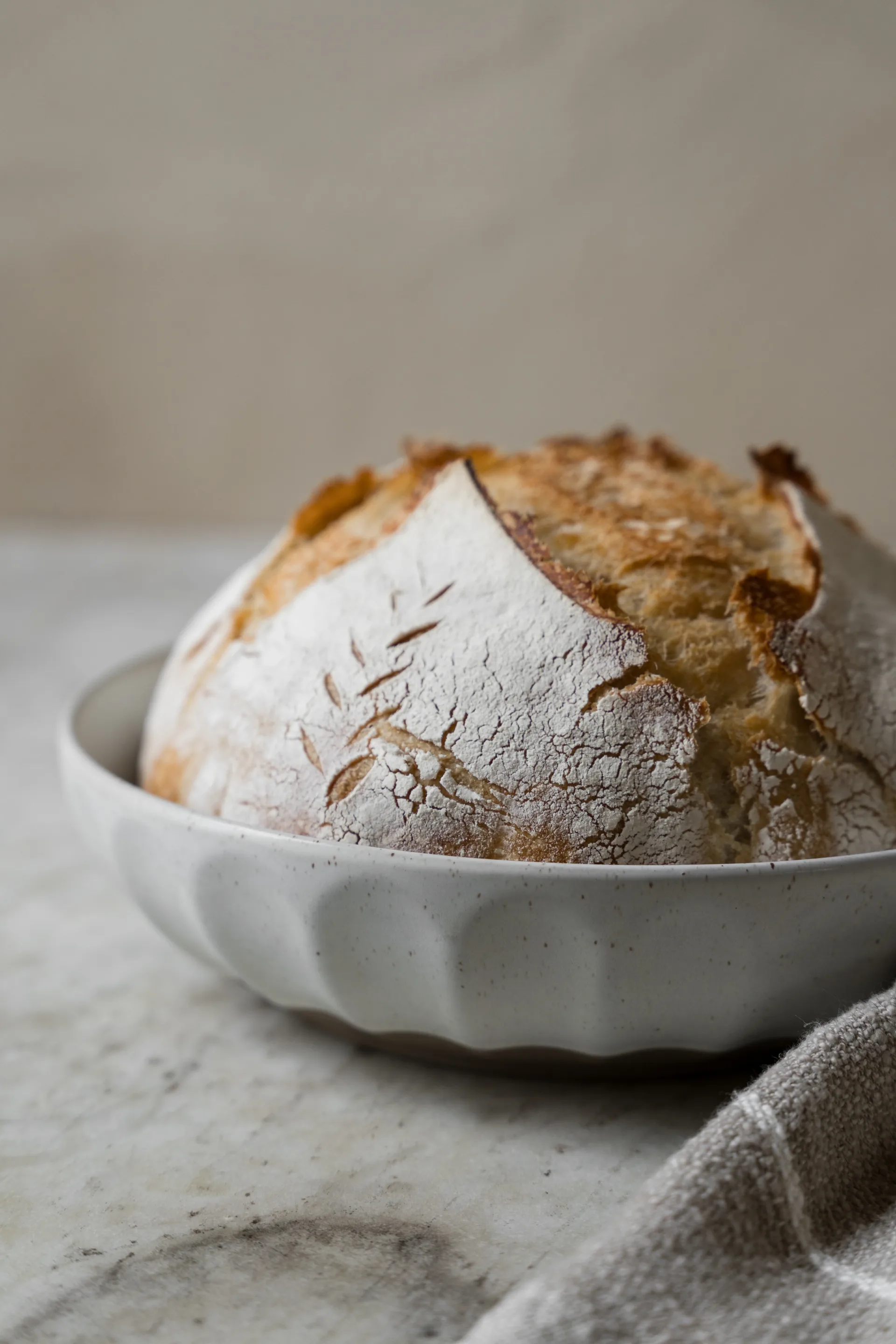 Bol Ernst de gres, Blanco-natural, Ø24 cm ERNST