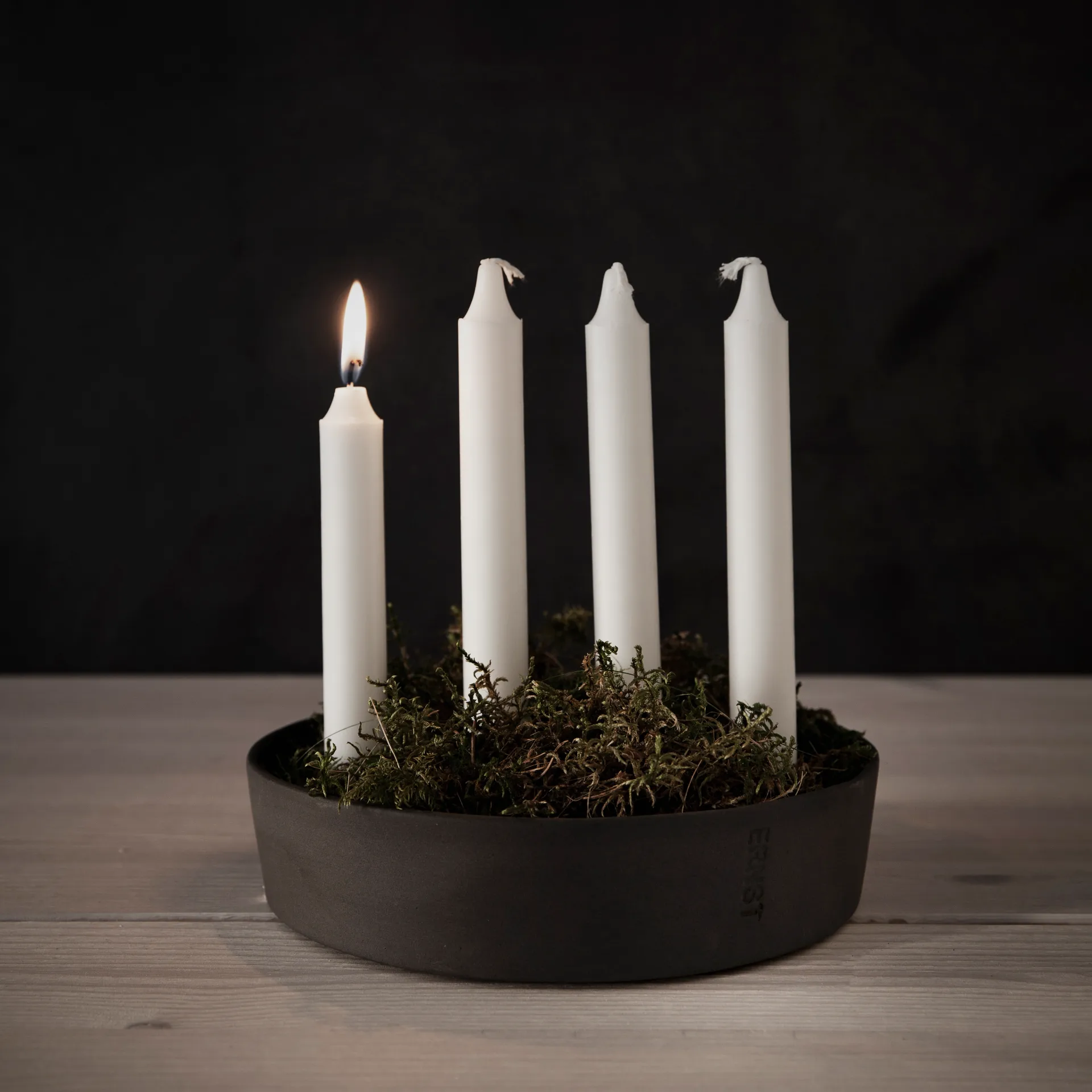 Candelabro Adviento Ernst, gris oscuro ERNST
