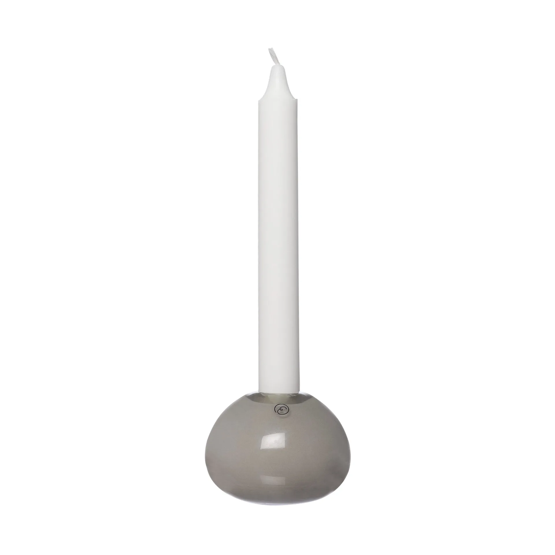 Candelabro de vidrio Ernst Ø7,5 cm, Gris ERNST