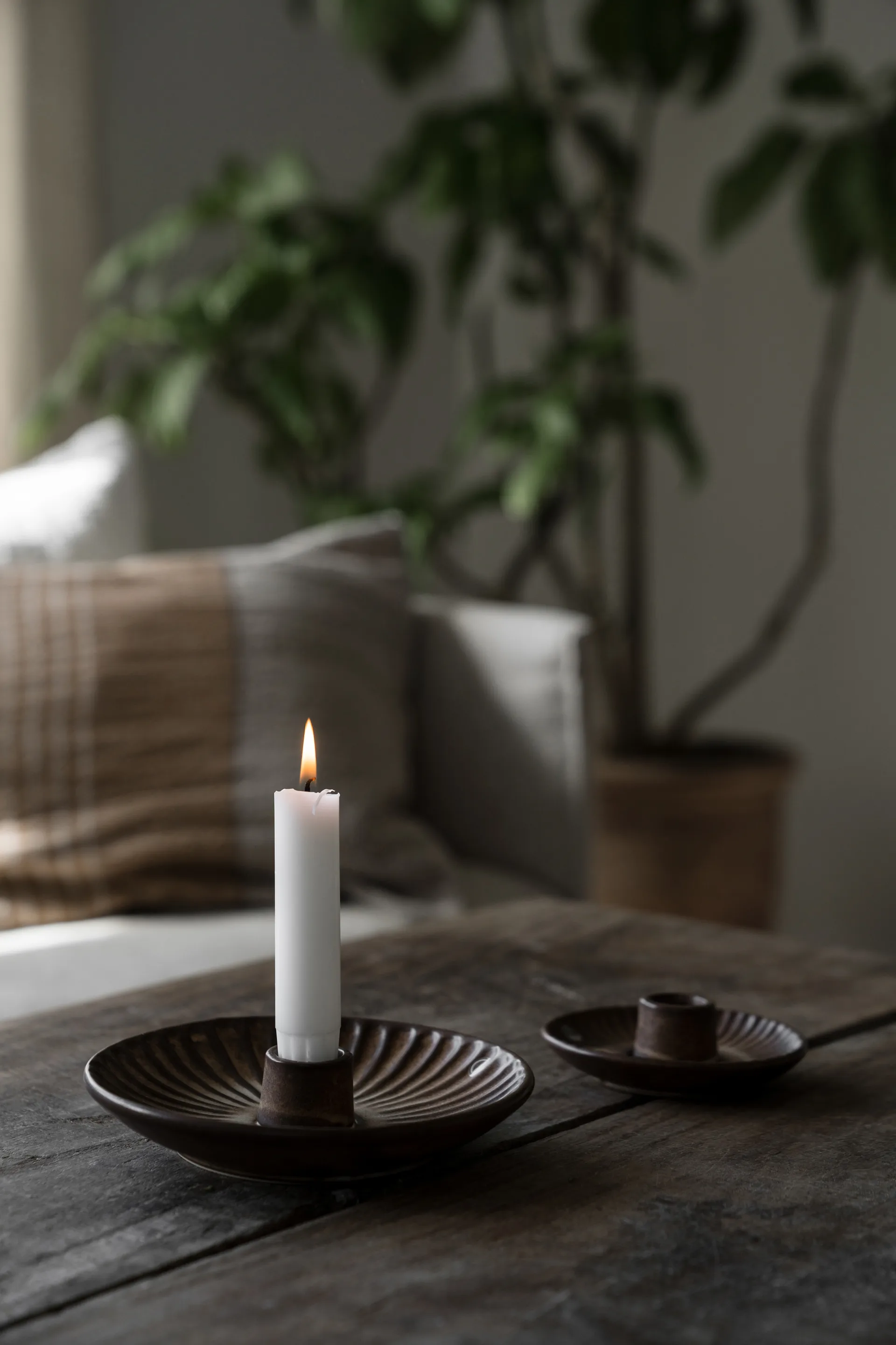 Candelabro Ernst Ø16x3,5 cm, Marrón-beige ERNST