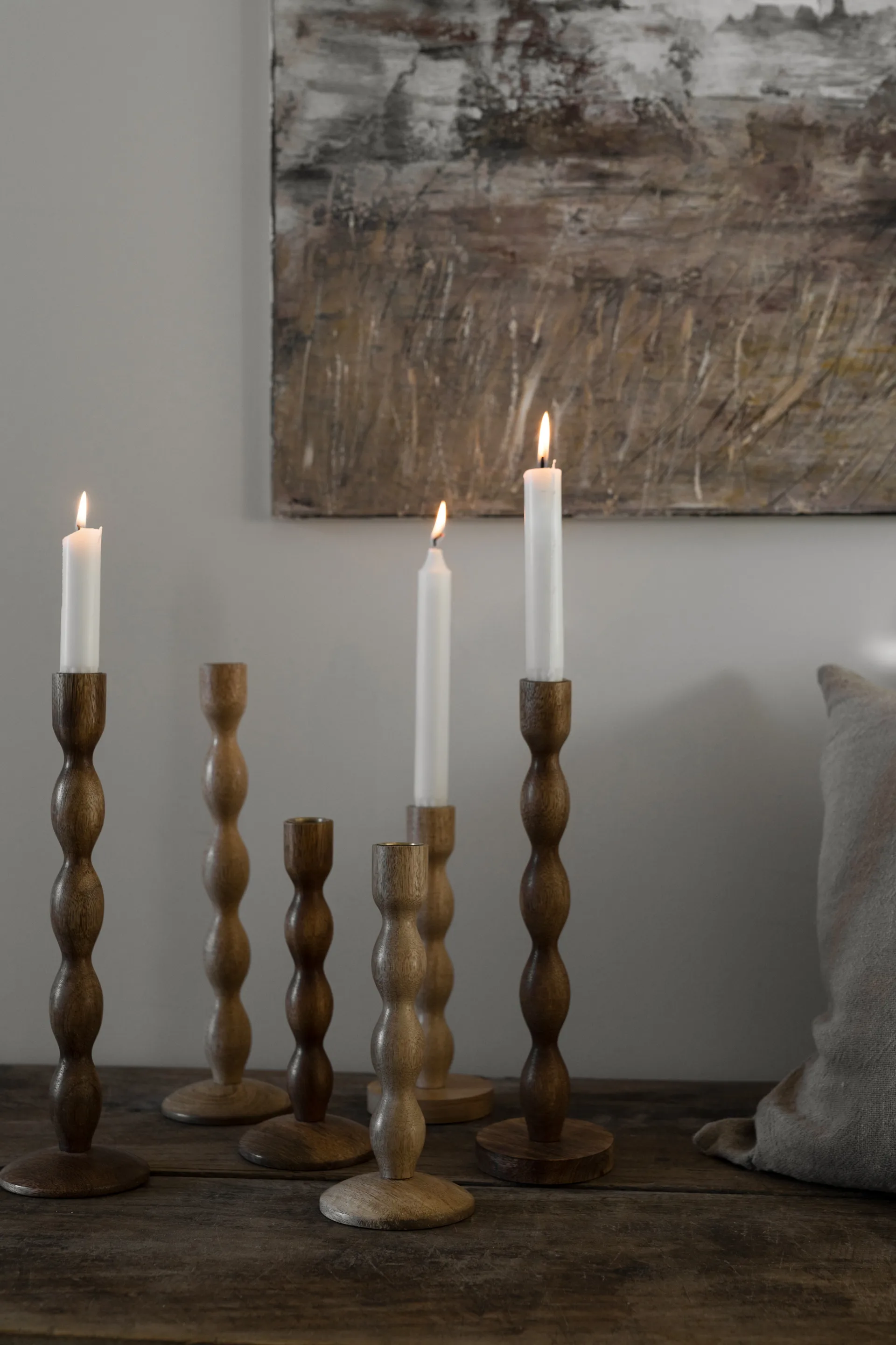 Candelabro Ernst Ø9x21 cm, Marrón oscuro ERNST