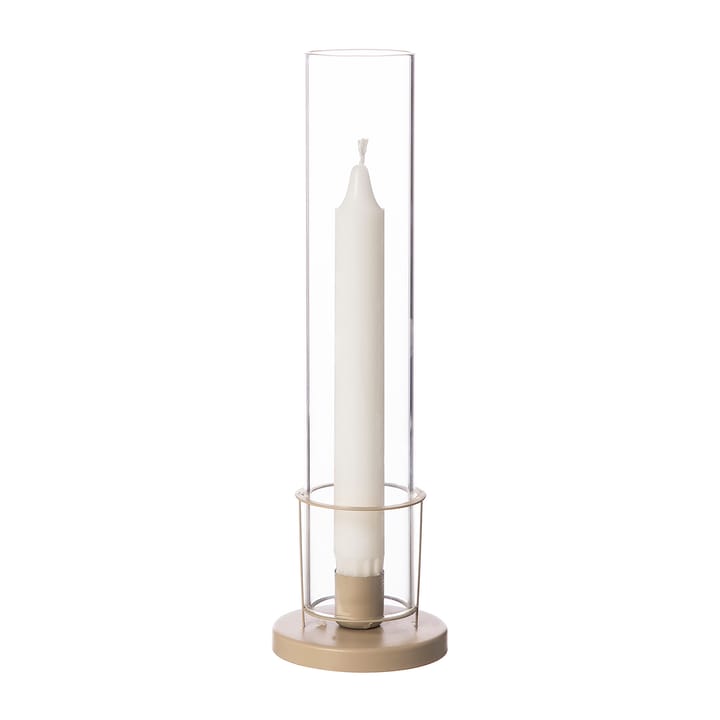 Candelabro Ernst estrecho cilindro de vidrio, Beige ERNST