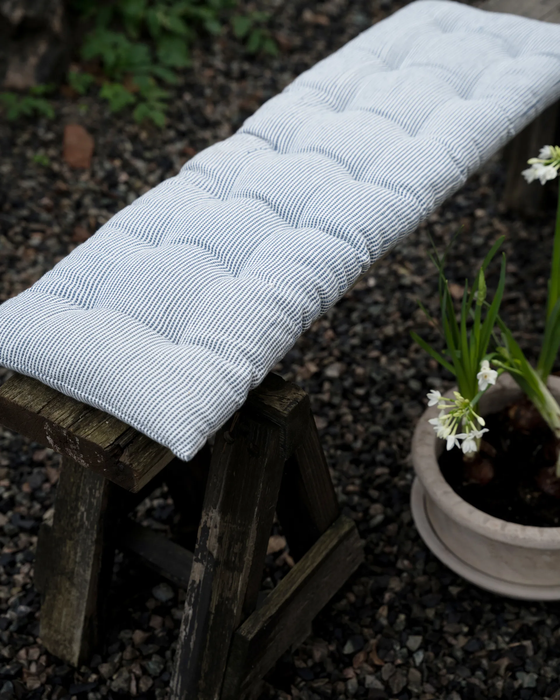 Cojín Ernst 30x100 cm, Azul y blanco ERNST