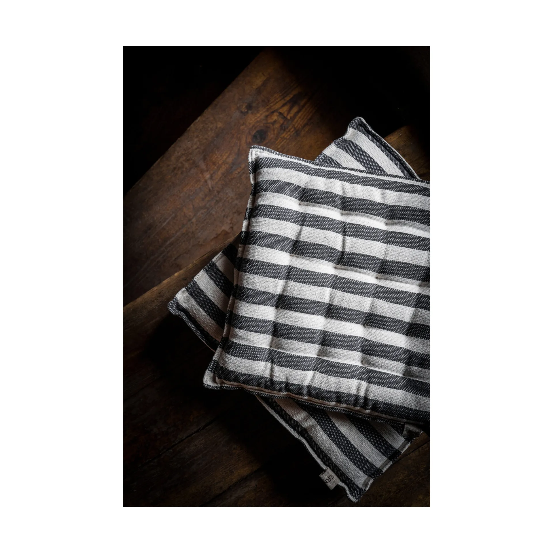 Cojín para silla Ernst 40x40 cm, Blanco natural-gris oscuro ERNST