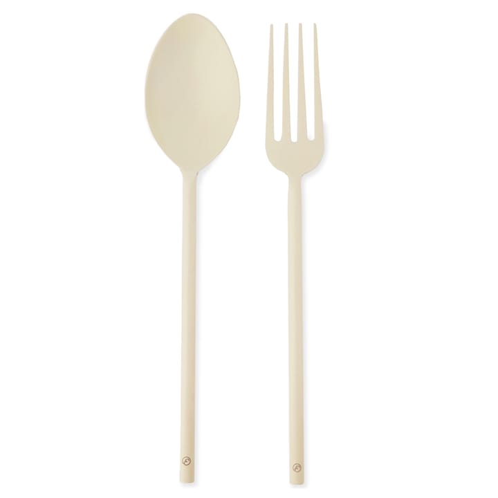 Cubiertos de ensalada Ernst metal, Beige ERNST