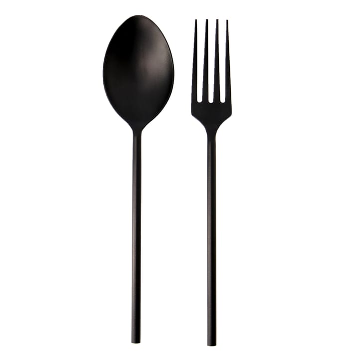 Cubiertos de ensalada Ernst metal, negro ERNST