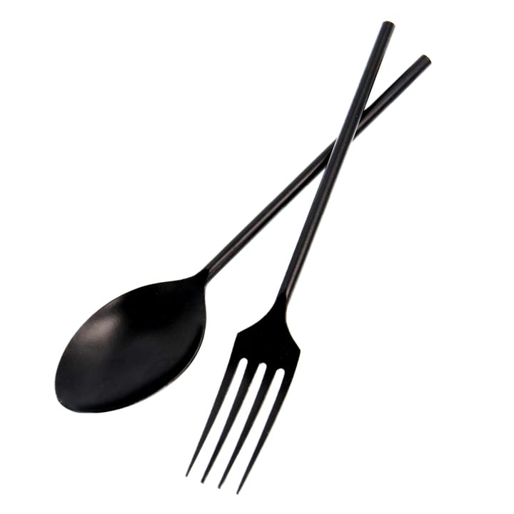 Cubiertos de ensalada Ernst metal, negro ERNST