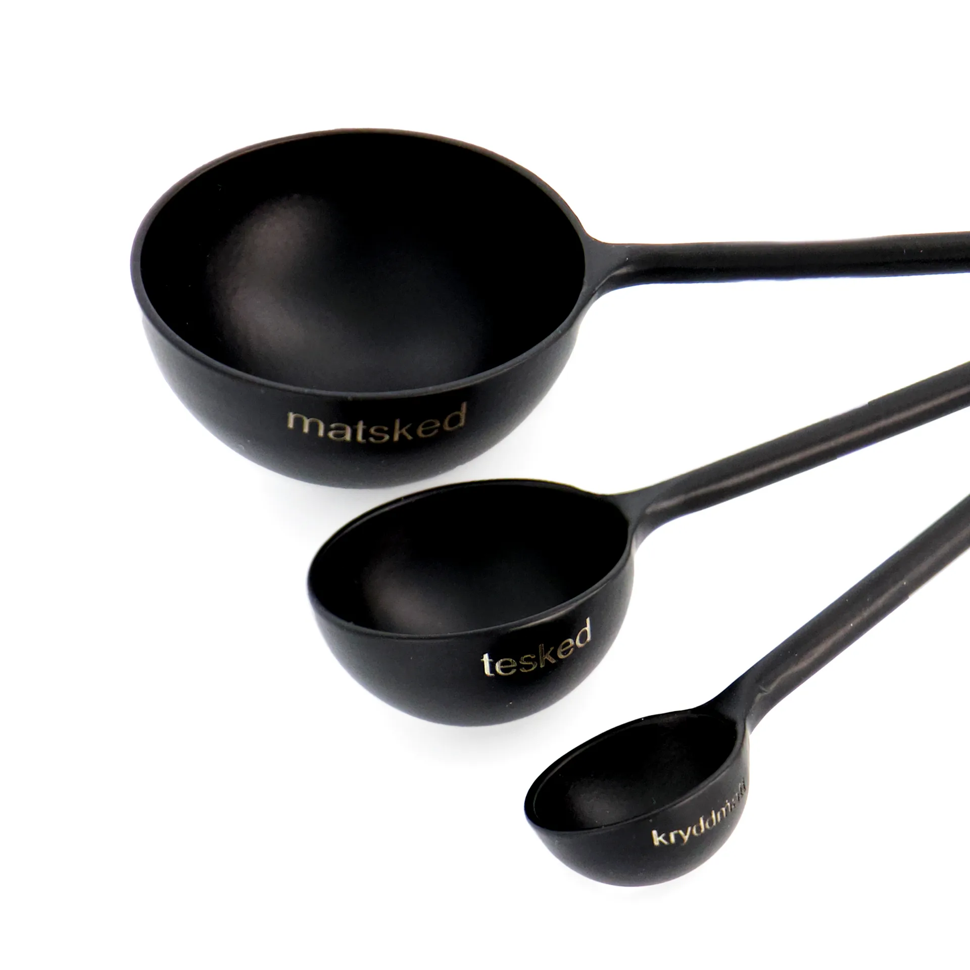 Cucharas medidoras Ernst metal, negro ERNST
