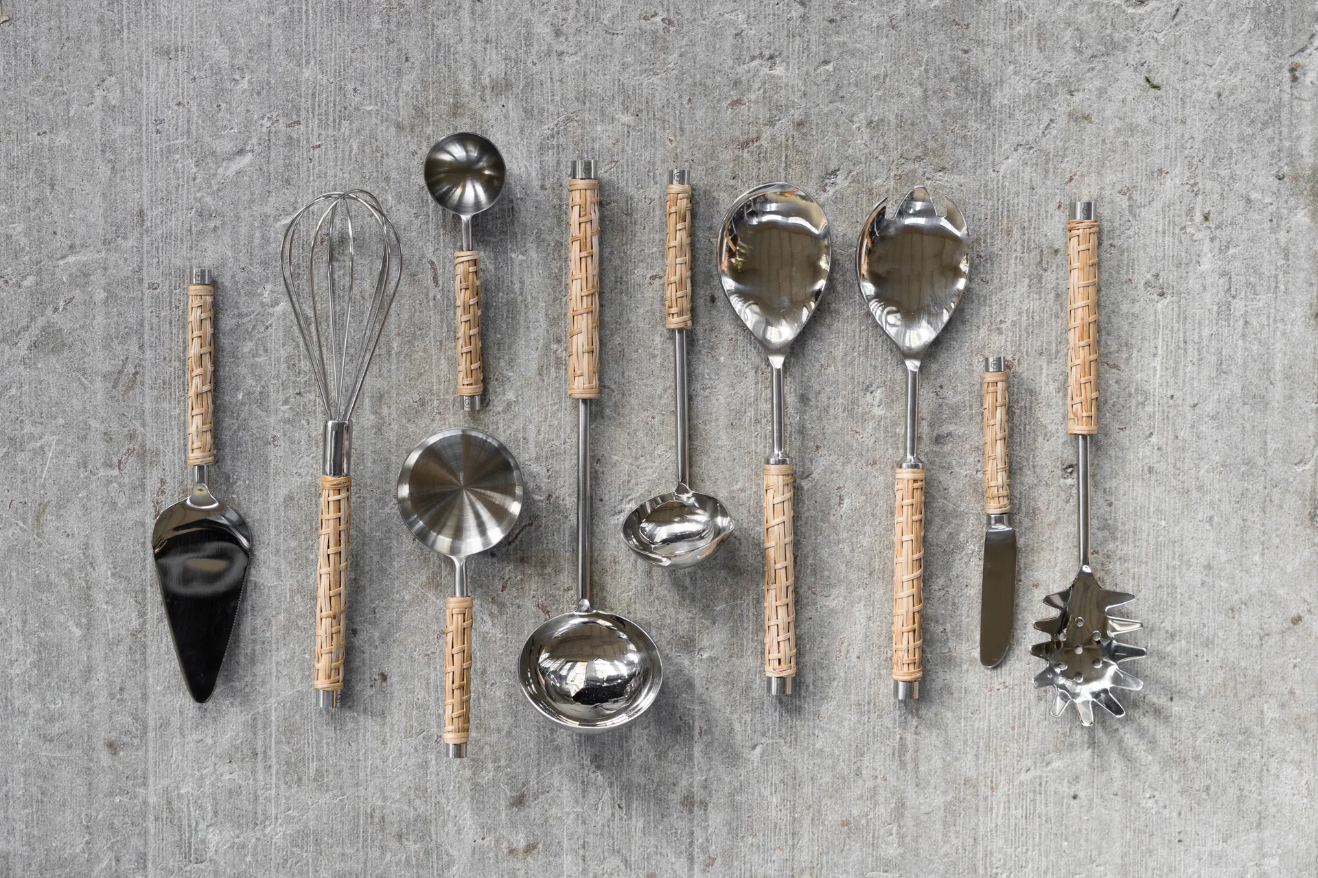 Cucharón para pasta Ernst con mango trenzado, Alga marina, 29 cm ERNST