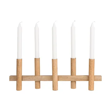 Ernst candelabro para 5 velas - Madera clara - ERNST