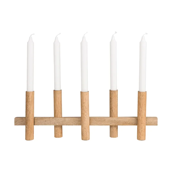 Ernst candelabro para 5 velas - Madera clara - ERNST