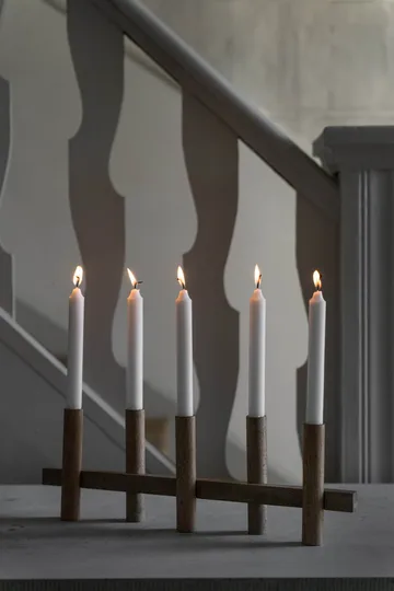 Ernst candelabro para 5 velas - Madera clara - ERNST