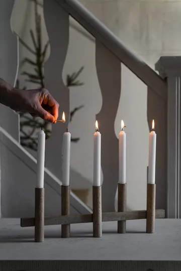 Ernst candelabro para 5 velas - Madera clara - ERNST