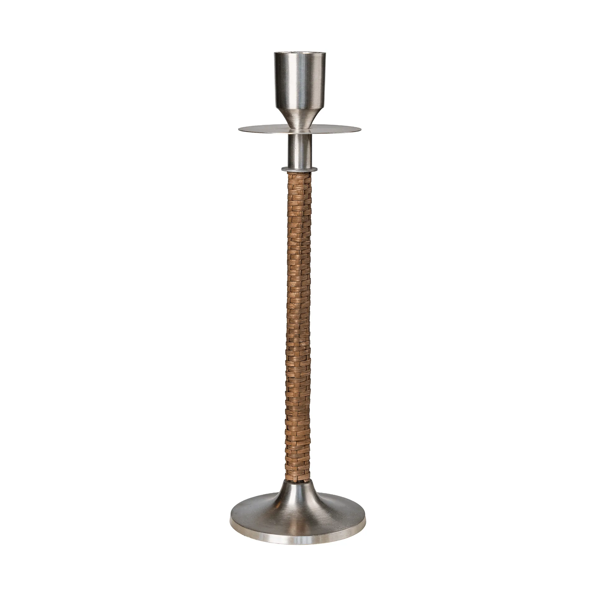 Ernst candelabro trenzado, Acero cepillado, Ø8x25 cm ERNST