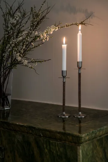 Ernst candelabro trenzado - Acero cepillado, Ø8x25 cm - ERNST