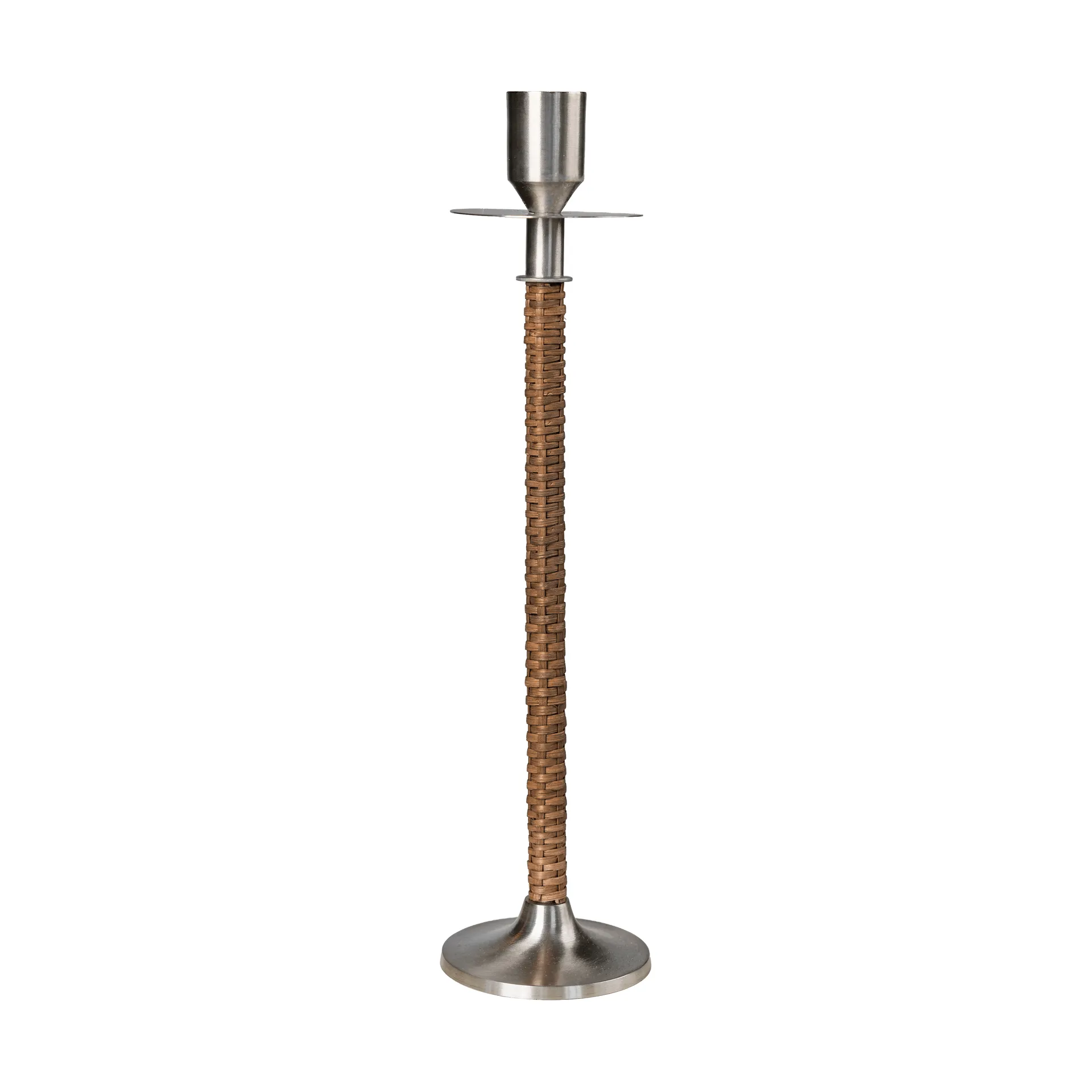 Ernst candelabro trenzado, Acero cepillado, Ø8x30 cm ERNST