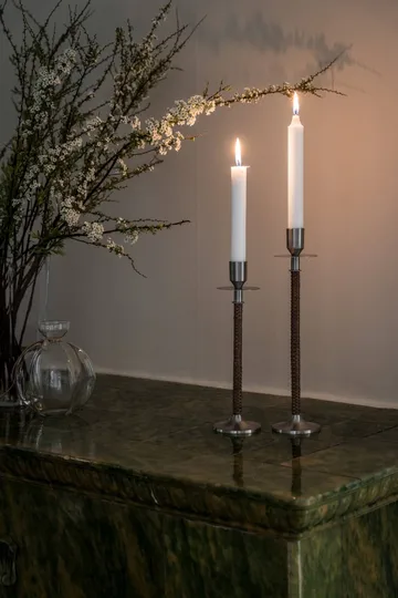 Ernst candelabro trenzado - Acero cepillado, Ø8x30 cm - ERNST