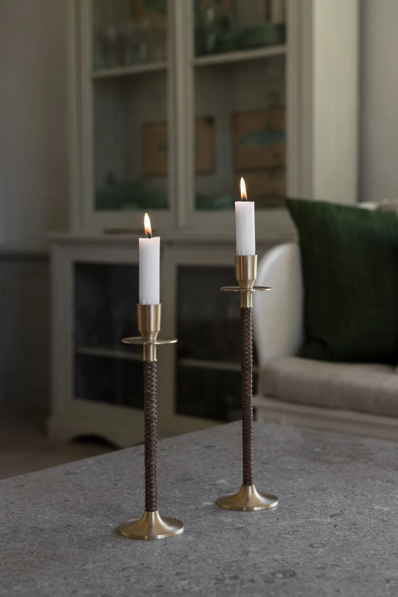 Ernst candelabro trenzado, Latón, Ø8x25 cm ERNST