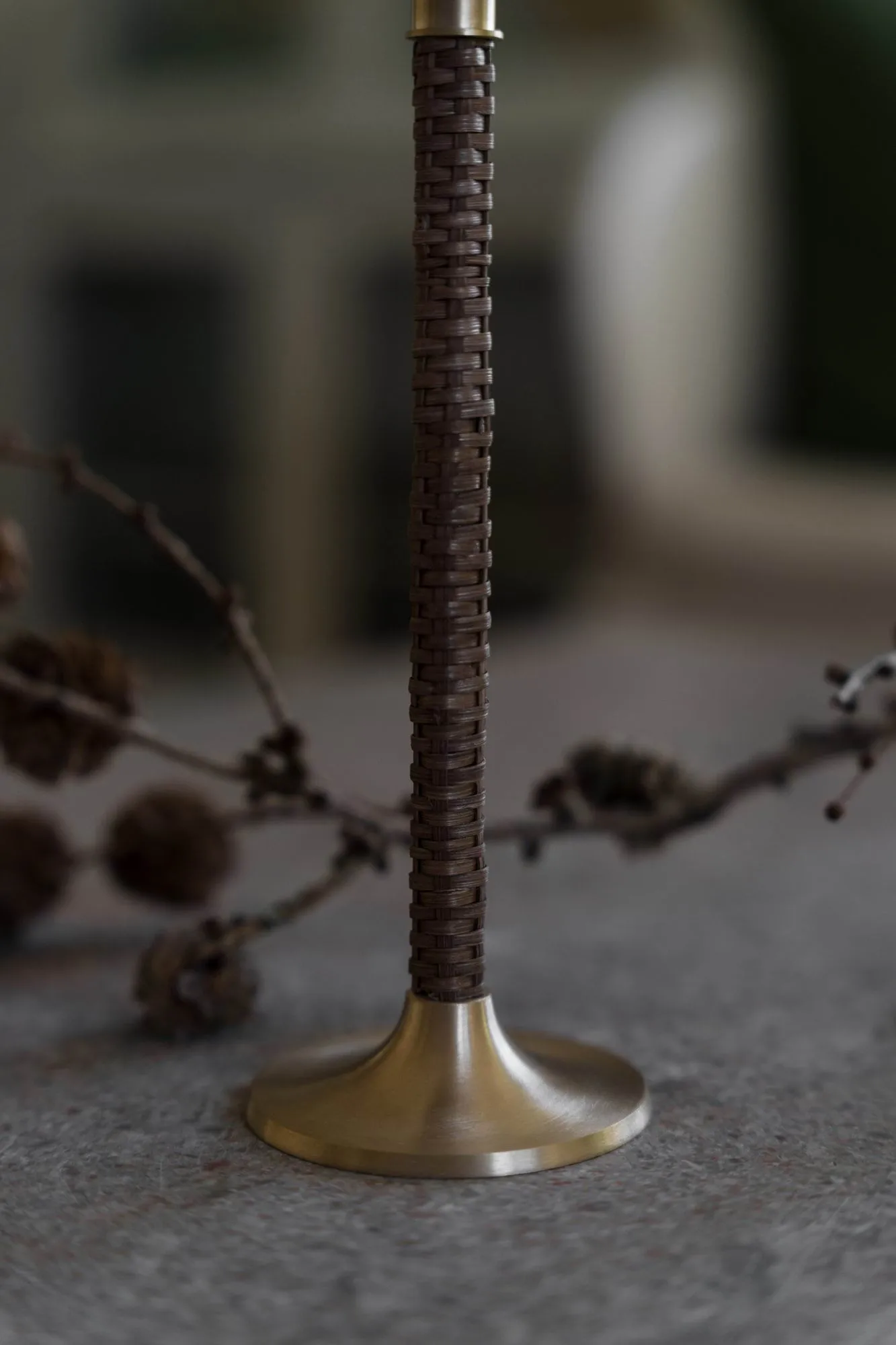 Ernst candelabro trenzado, Latón, Ø8x25 cm ERNST