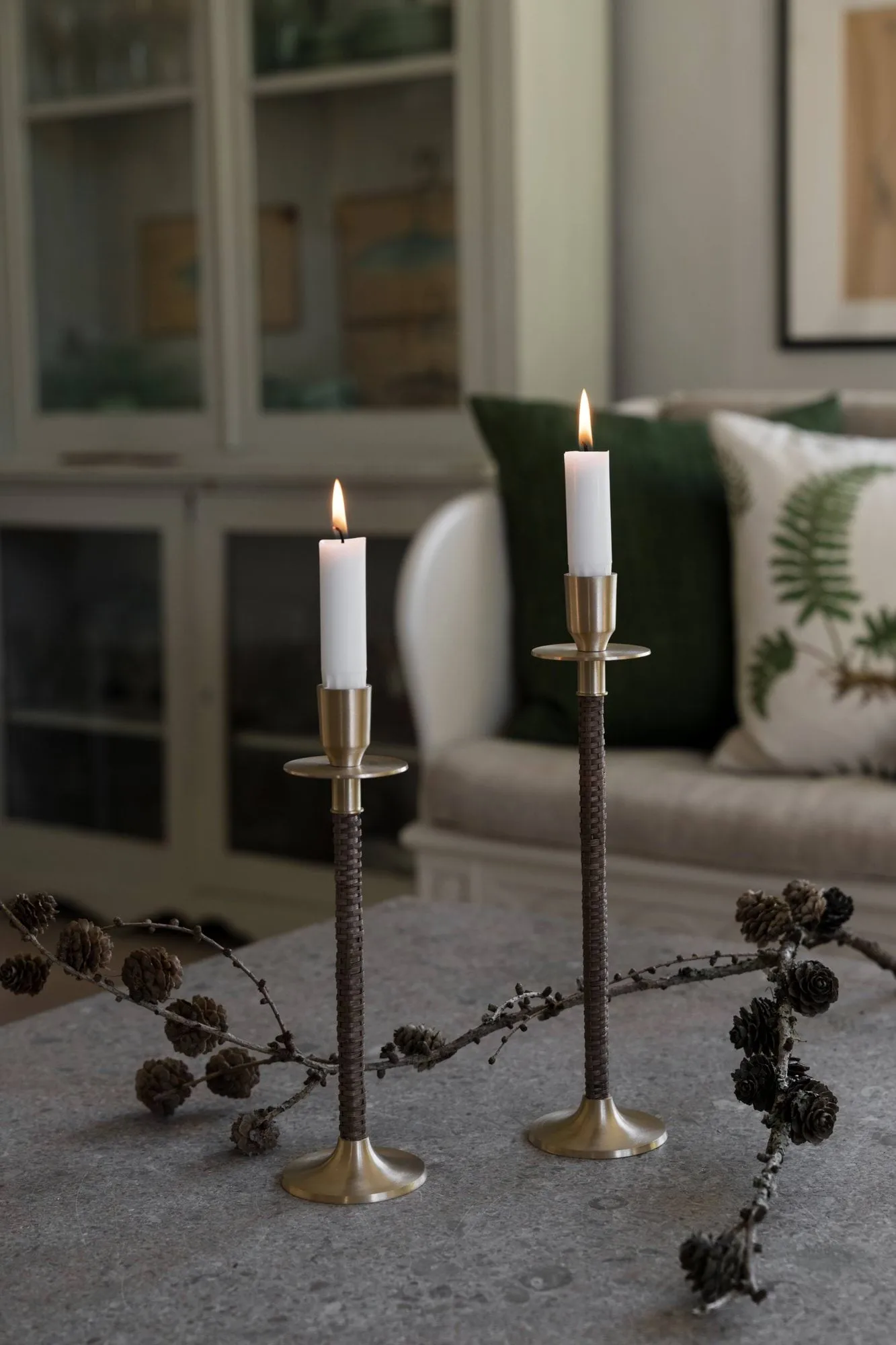 Ernst candelabro trenzado, Latón, Ø8x30 cm ERNST