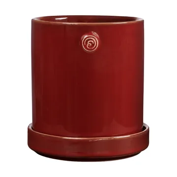 Ernst maceta con plato - Rojo, Ø10x11 cm - ERNST