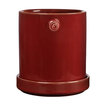 Ernst maceta con plato - Rojo, Ø13x13 cm - ERNST