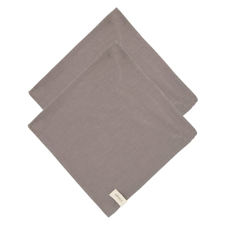 Ernst Servilleta de tela algodón 2, gris ERNST