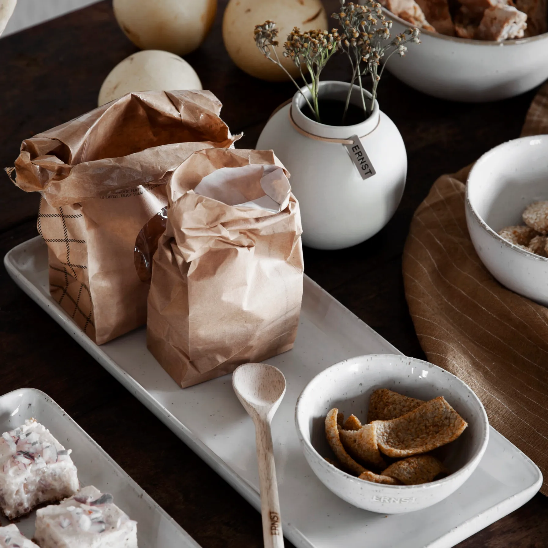 Fuente de servir Ernst 15x35 cm, Natural ERNST