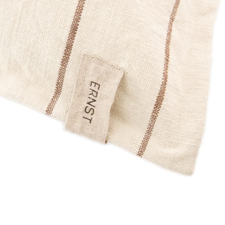 Funda de cojín a rayas Ernst 50x50 cm, natural-topo ERNST