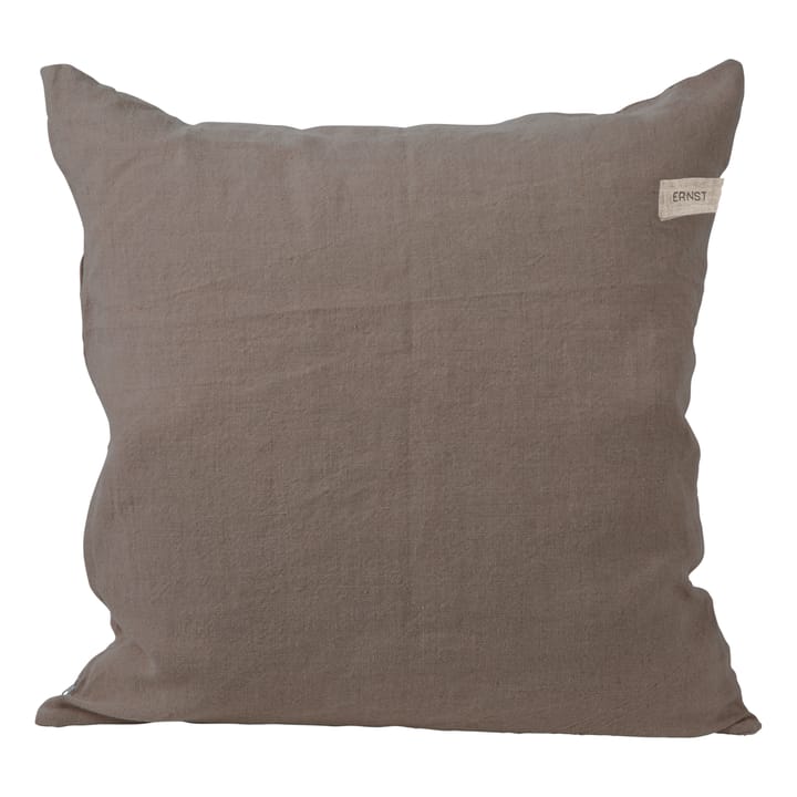 Funda de cojín en lino Ernst 48x48 cm - Topo - ERNST