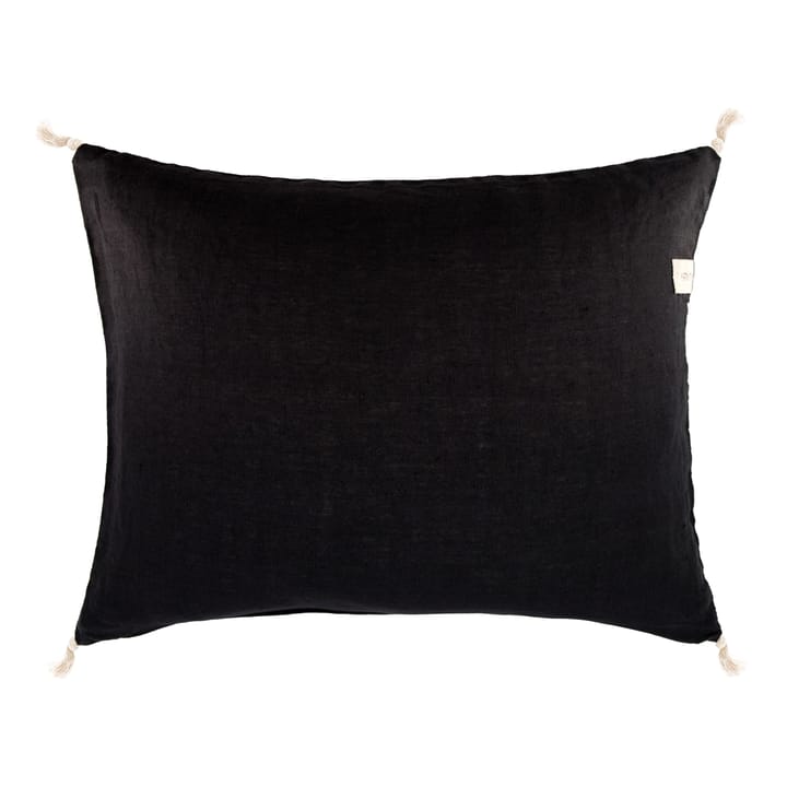 Funda de cojín Ernst con flecos 50 x 60 cm - negro - ERNST