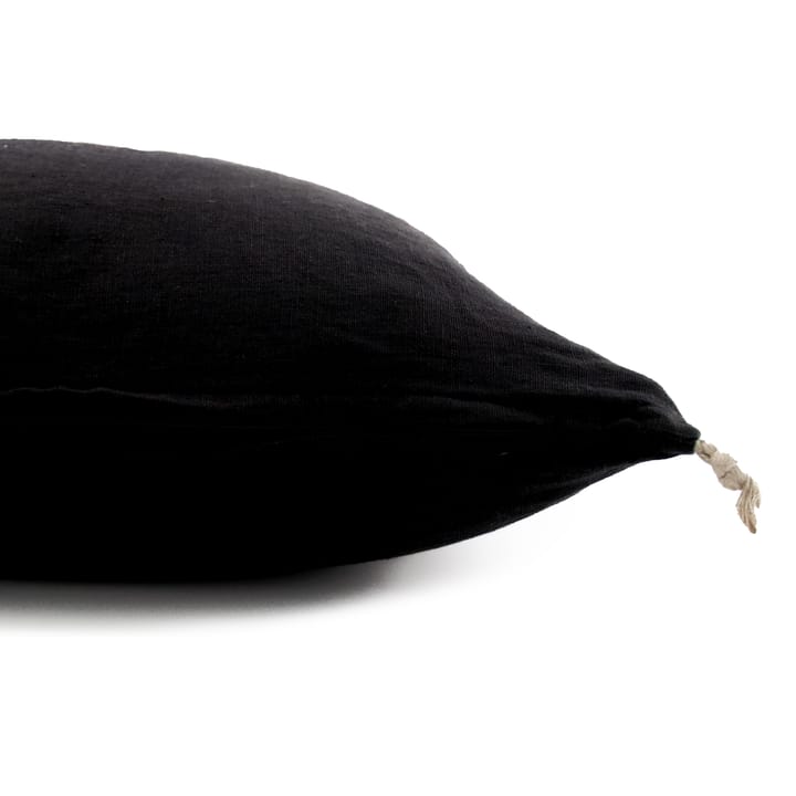 Funda de cojín Ernst con flecos 50 x 60 cm, negro ERNST