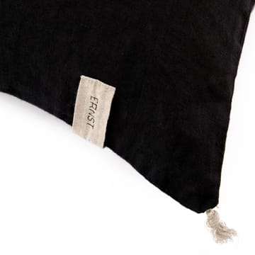 Funda de cojín Ernst con flecos 50 x 60 cm - negro - ERNST