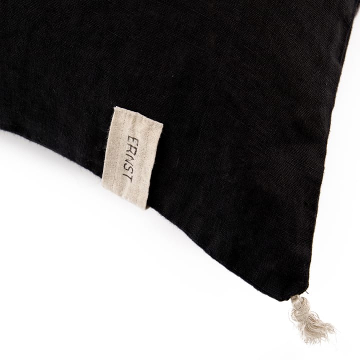 Funda de cojín Ernst con flecos 50 x 60 cm, negro ERNST
