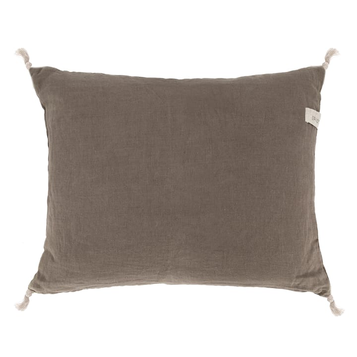 Funda de cojín Ernst con flecos 50 x 60 cm - Topo - ERNST