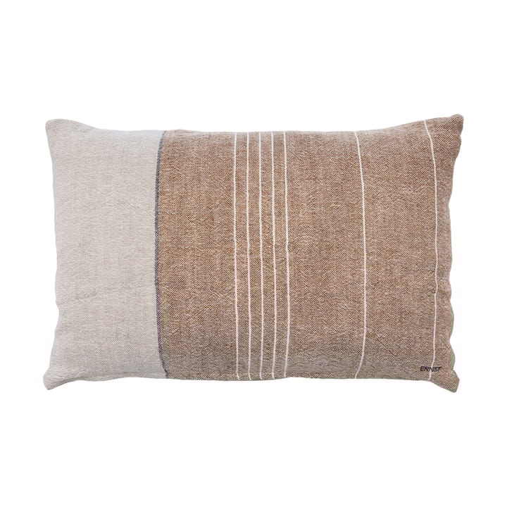 Funda de cojín Ernst tejido mixto de lino 40x60 cm - Caramelo-natural - ERNST