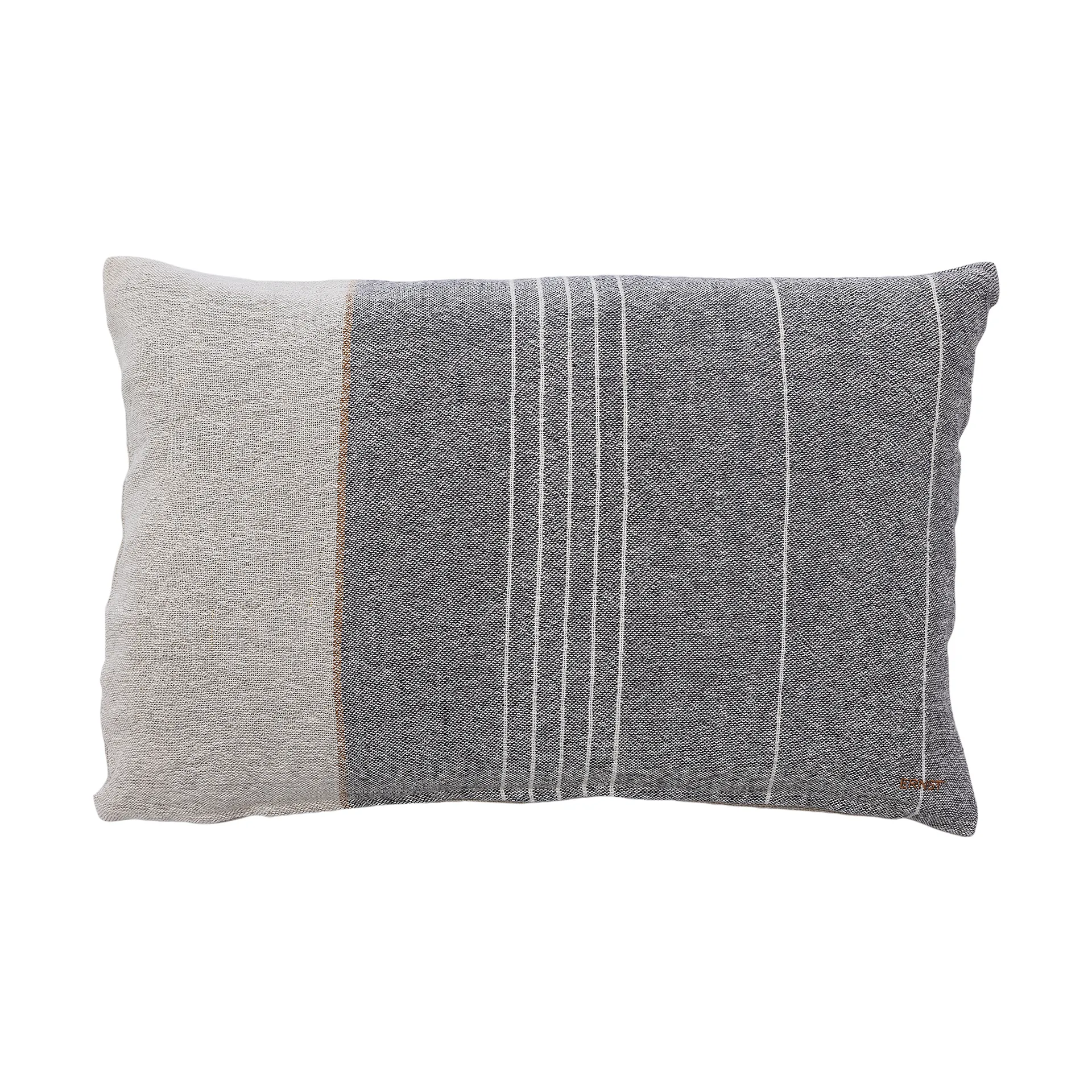 Funda de cojín Ernst tejido mixto de lino 40x60 cm, Gris-natural ERNST