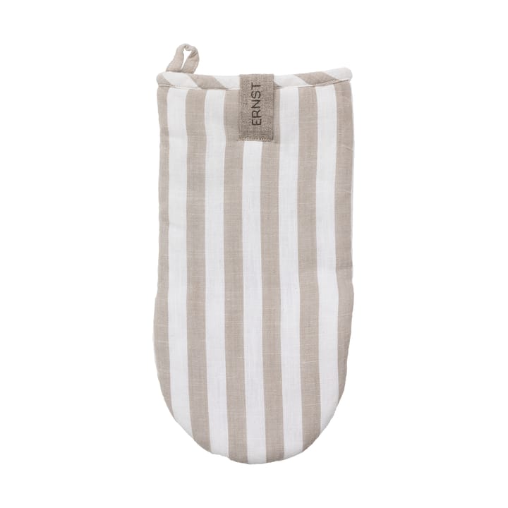 Guante de horno Ernst de rayas anchas - Beige-blanco a rayas - ERNST