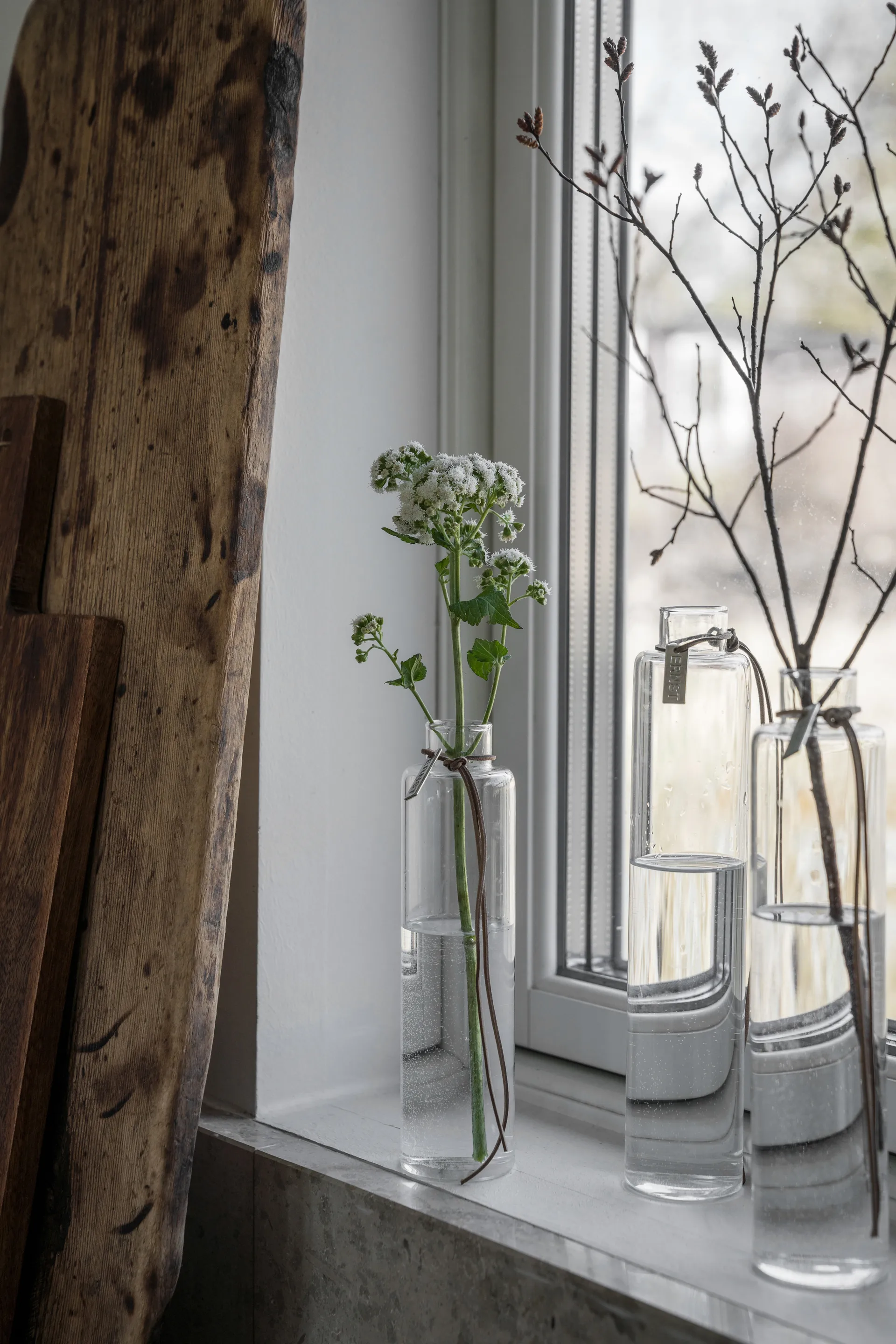 Jarrón de cristal Ernst Ø5 cm, H 25 cm ERNST