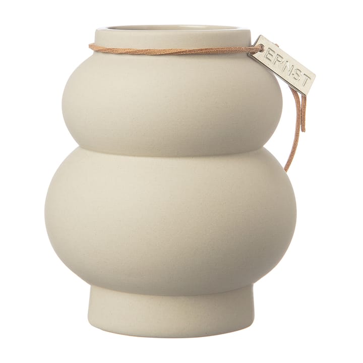 Jarrón de gres Ernst curvado 21,5 cm - Beige - ERNST