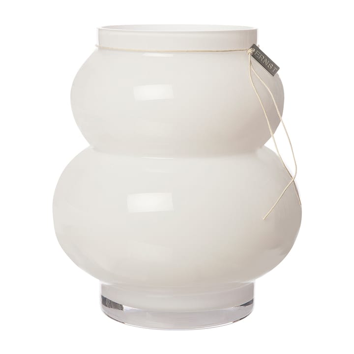 Jarrón de vidrio Ernst curvado 21,5 cm - blanco - ERNST