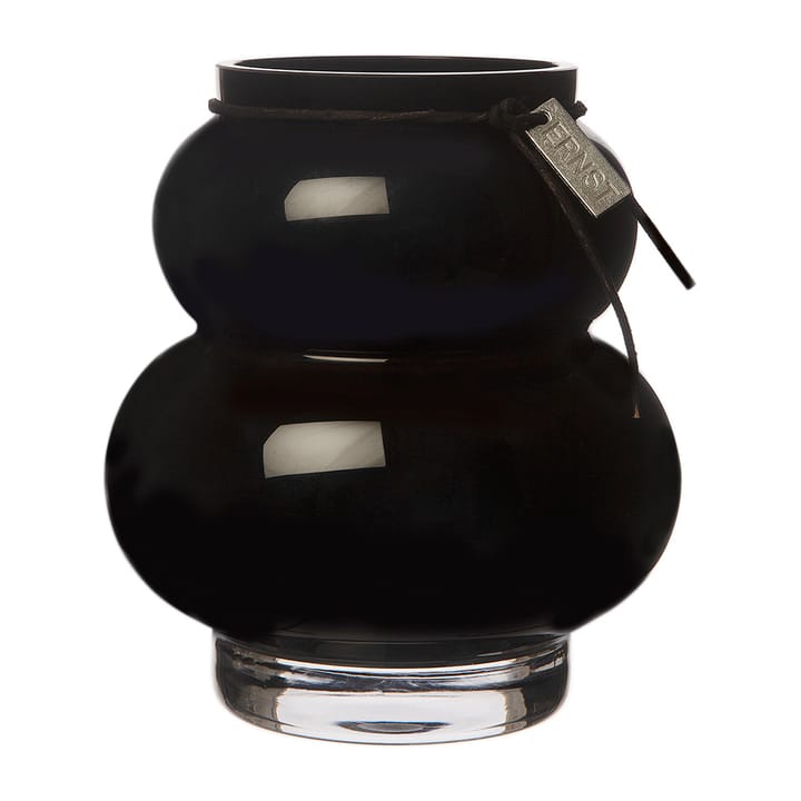 Jarrón de vidrio Ernst curvas 14 cm - negro - ERNST