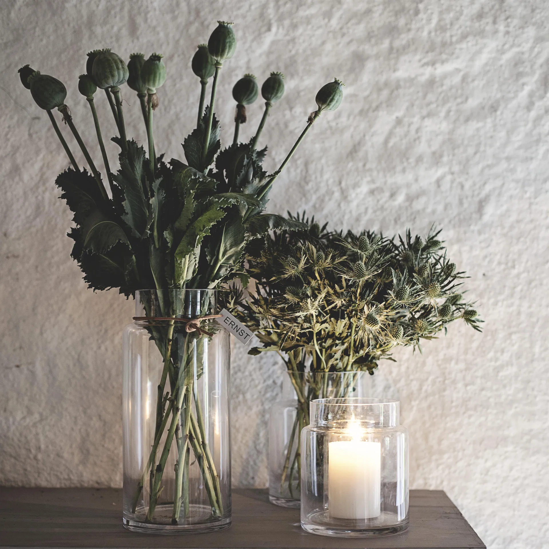 Jarrón de vidrio Ernst H33 cm Ø11,5 cm, transparente ERNST