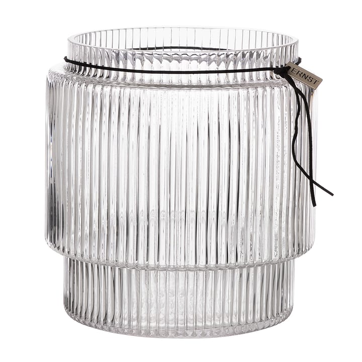 Jarrón de vidrio transparente Ernst acanalado - Ø19,5 cm x h20 cm - ERNST