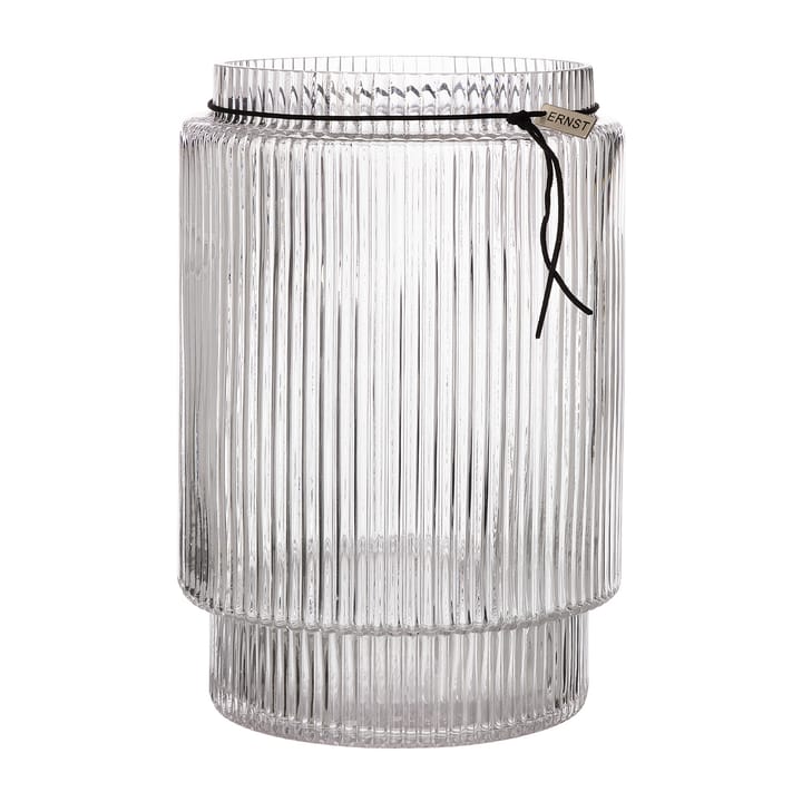 Jarrón de vidrio transparente Ernst acanalado - Ø19,5 cm x h28 cm - ERNST
