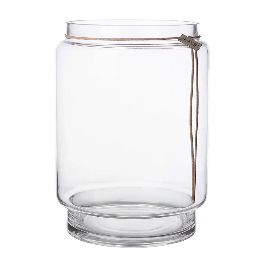 Jarrón de vidrio transparente Ernst cilíndrico, Ø8 cm ERNST