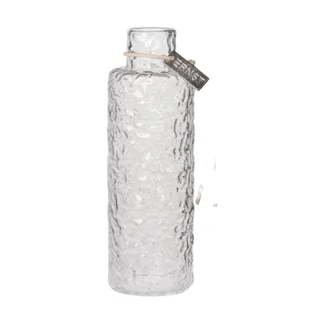Jarrón de vidrio transparente Ernst con estructura - Ø5x15 cm - ERNST